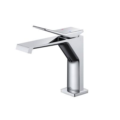 China Chrome Bathroom Cold And Hot Brass Faucet With Shower Waterfall Basin Water Taps Faucet for sale