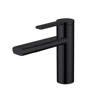 China Cold and Hot Sanitary Hot Sale Gargle Faucet Water Tap Mixers Matte Black Brass Bathroom Sink Faucet for sale