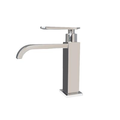 China Brass Cold Water Taps Single Handle Basin Faucet Mixer Tap Bathroom Sink Metered Faucets for sale