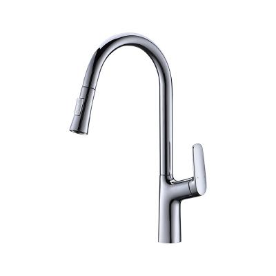 China Pull Out Spray Brass Single Handle Pull Out Mixer Tap Hot And Cold Water Pull Out Kitchen Faucets for sale