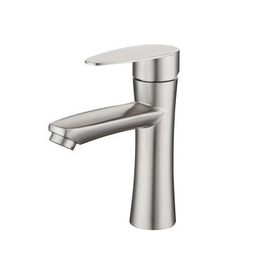 China Hot And Cold SUS304 Stainless Steel Single Handle Basin Hot And Cold Bathroom Faucet for sale