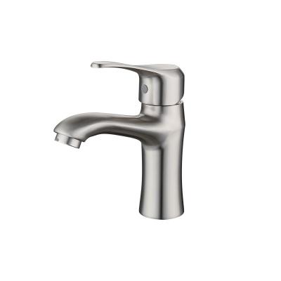 China SUS304 Stainless Steel Cold And Hot Single Handle Mixer Tap Bathroom Basin Faucet for sale