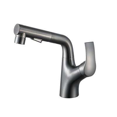 China Wholesale Cold and Hot Pull Out Cold and Hot Mixer Tap Bathroom Sink Basin Faucet for sale