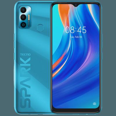 China Spark 7 Version 6.5inch Dot Notch Screen Dual SIM Card Tecno Smartphone 16MP Dual Rear Camera 3GB RAM 64GB ROM 6000mAh Global Battery for sale