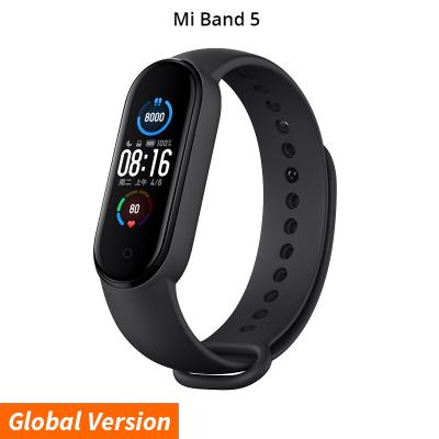 China Touch Screen Version Xiaomi MI Global Band 5 Bracelet Color AMOLED Screen Heart Rate Fitness Traker 5ATM Waterproof Smart Band for sale