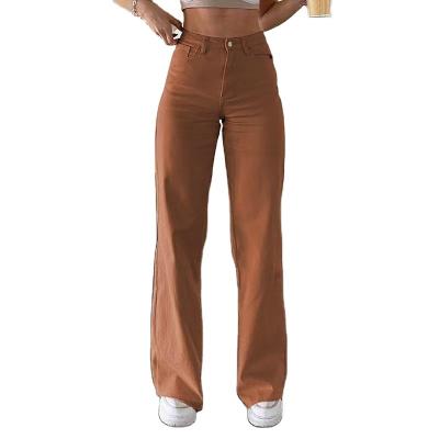 China 2022 New European and American Women's Central Institute of Statistics street jeans women's loose and thin QUICK-DRY high waist All-match trend casual pants for sale