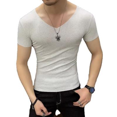 China Wholesale 2022 New Summer Anti-wrinkle T-shirt seamless tight men's short-sleeved sports surround personality fashionable men's hurdle tops for sale