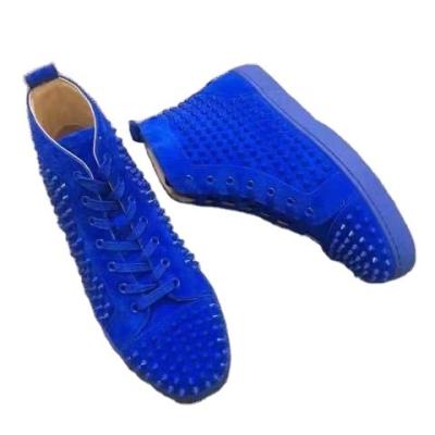 China Cushioning Wholesale 2022 New Famous Designer Fashion Rhinestone Rivet Leather Men's Shoes for sale