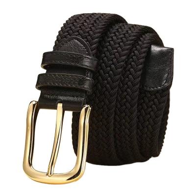 China 2022 new braided canvas belt casual elastic canvas belt for sale