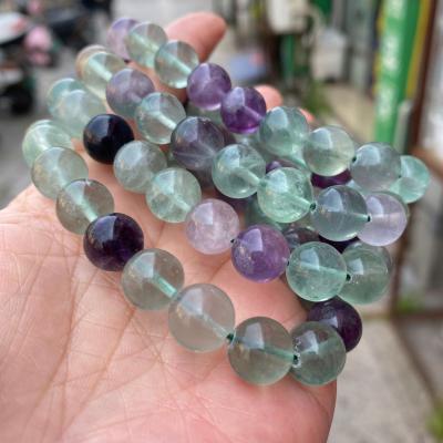 China Romantic handmade fluorite gemstone bracelets mixed many different green and purple stone bracelets for sale