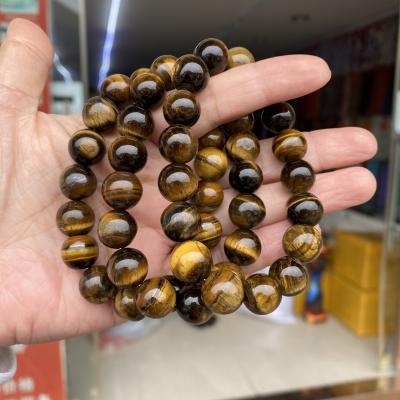 China Romantic 6mm 8mm Gemstone Nature Tiger Eye Bracelets Men's Handmade 10mm Bracelets for sale