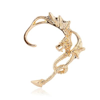 China 1PCS Large BOHEMIA Dragon Style Faux Stone Ear Cuff Hollow Crystal Ear Cuff Punk Earring for sale