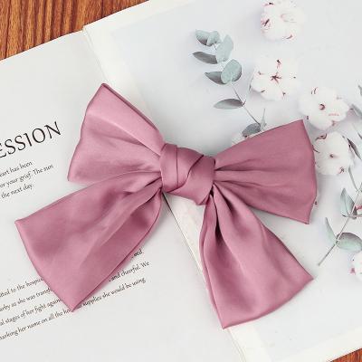 China Girls Bow Hair Pin Cute Flower Ribbon Hair Clips Bow Pin Farbric Hair Pin 01 for sale