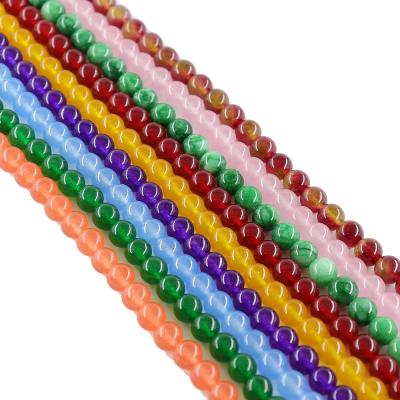 China Wholesale Diy Jewelry Accessories Artificial Colorful Round Quartz Bead Bracelet Necklace DIY Jewelry Accessories for sale