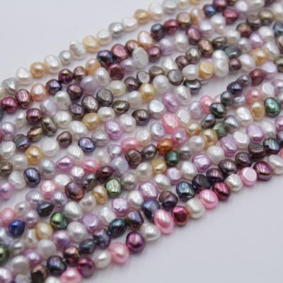 China Freshwater Pearl 5-6mm Dyed Colorful Natural Cultured Freshwater Pearl Beads Baroque Pearls For Jewelry Making DIY Bracelet Necklace for sale