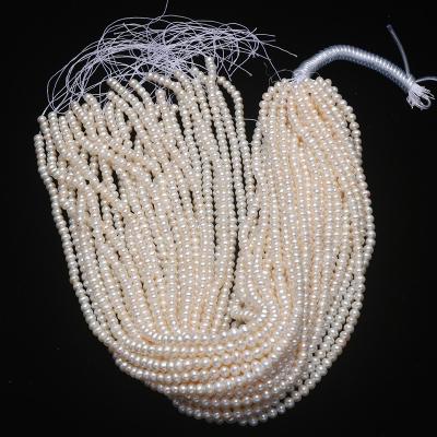 China Nature 4-5mm Round High Quality Round Smooth Freshwater Pearl Beads DIY Pear Bracelets Necklace Earrings for sale