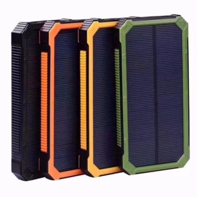 China 2022 Fast Charging Support USB Phone Power Bank 8000mAh External Portable Solar Battery Charger Bank With LED Light for sale