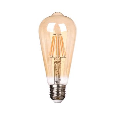 China Hotel China factory Brightness A60 E26 E27 high clear glass edison led filament bulb vintage ST64 led bulb for sale