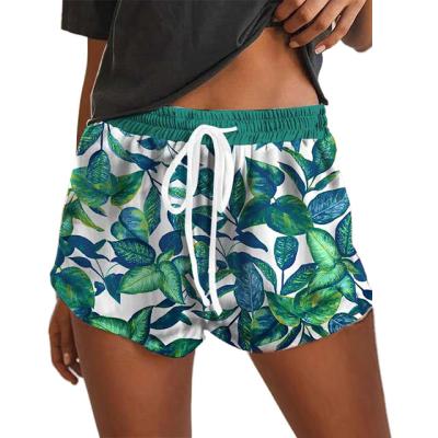 China Beach Resort QUICK DRY Digital Printing Ladies Shorts Loose Quick Dry Women's Beach Shorts Bikini for sale