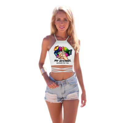 China QUICK DRY Crop Top Ladies Sports Beach Ladies Halter Top Tank Top T-Shirt for sale