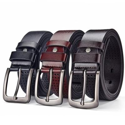 China Good Quality Top Grade Cowhide Leather Belt Factory Supply Comfortable Rhinestone Pin Buckle Belt for sale