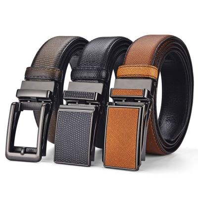 China Comfortable Automatic Genuine Leather Belt Buckle Factory Custom Logo Belt Buckle Men Automatic Strap for sale