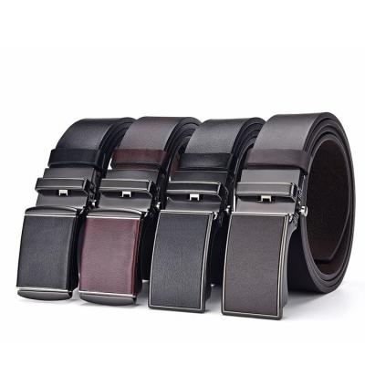 China Wholesale Custom Automatic Buckle Belt Factory Price Comfortable Men Gold Buckle Leather Belt for sale