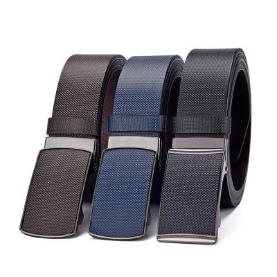 China Comfortable Men's Automatic Buckle Belt Genuine Leather Low Moq Customize Custom Logo Automatic Belt Buckle for sale