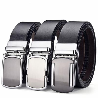 China Custom Wholesale Comfortable Ratchet Belt Buckle Leather Belt For Auto Buckle for sale