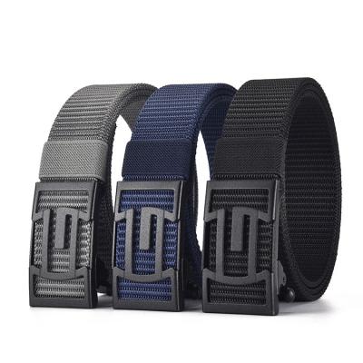 China Good Quality Custom Made Mens Belt Comfortable Professional Manufacturing Canvas Buckle Automatic Belt for sale