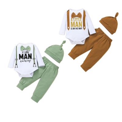 China Soft& Breathable& Comfortable& 3 Piece Fashion Baby Boy Skin-Friendly Baby Boy Clothing Set Baby Long Sleeve Clothing Sets for sale