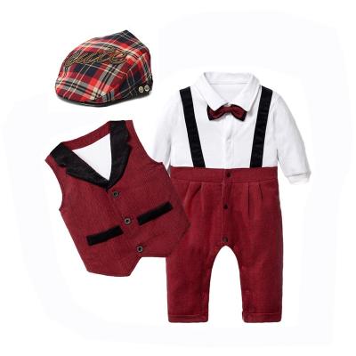 China Antibacterial hot sale baby clothes set autumn and winter 3pcs infant baby boy clothing set for sale