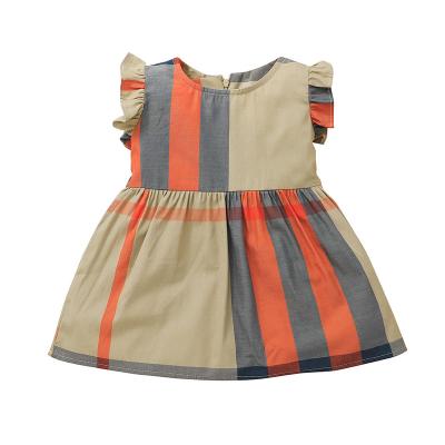 China Luxury High Fashion Washable Retro Baby Dresses Girl Children France Cambric Sleeveless Dresses for sale