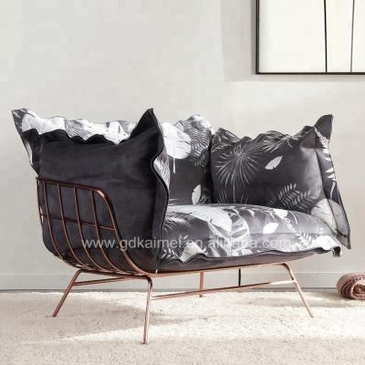 China Fabric With Steel Frame Hot Sale Sofa Chair Modern Fabric Simple Sofa Set For Home Used for sale