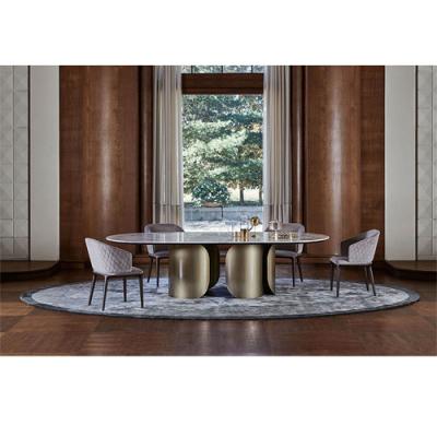 China Other Marble Dining Table Sets Luxury Low Stainless Steel Dining Tables With Chairs for sale