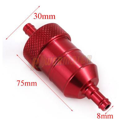 China 5 Color Universal Aluminum Motorcycle 8mm Gasoline Gas Fuel Filter Cleaner CNC For Dirt Bike ATV Quad Oil Inline Gas Fuel Filter HK205FS HK205FS for sale