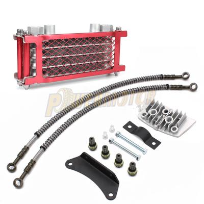 China 50Cc 70Cc 90Cc 110Cc Aluminum Engine Dirt Bike Atv Oil Cooler Kit Radiator Hose Core Motorcycle Aluminum Horizontal Oil Coolers for sale