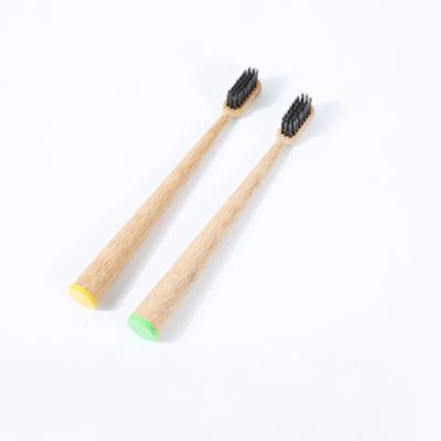 China Large Cone Paint Base Bamboo Adult Biodegradable Toothbrush Customized Bamboo Toothbrush for sale