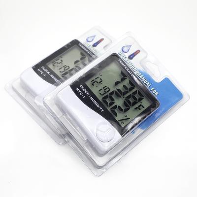 China Digital Termometer Digital Thermo Hygrometer Display Desktop Weather Station Clock Temperature Instruments for sale