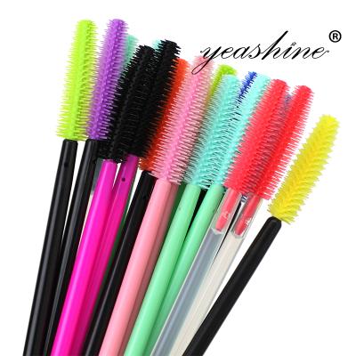 China Gold White Free Custom Sampl Makeup Magic Wand Mascara Tool Silicone Lip Spooly Mascara Disposable Silicon Eyelash Brush for sale