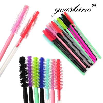 China Mascara Wands Machine Disposable Gold Free Custom Sampl Makeup Spooly Lip Silicone Eyelash Brush White Silicon Mascara Wand for sale