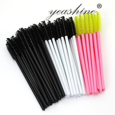 China Magic Mascara Wands Machine Key Chain Spoolie Diamond Edge Applicator Eyelash Brush Silicone Free Disposable Nylon Lip Swatch Makeup for sale