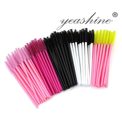 China Mascara Wands Machine Disposable Custom Silicone Lip Eyelash Rhinestone Makeup Key Chain Spoolie Eyebrow Double Brush for sale