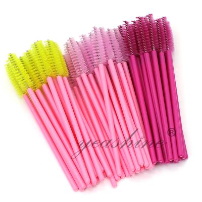 China Mascara Wands Machine Double Silicone Lip Lash Makeup Faux Stone Key Chain Spoolie Eyebrow Disposable Cheap Double Brush for sale