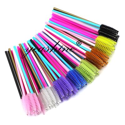 China Magic Mascara Wands Machine Cheap Cavity Spoolie Lash Brush Wand White Mascara Mini Holder Pink Eyelash Makeup Disposable for sale