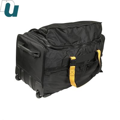 China Polyester Travel Rolling Trolley Fleece Wheel Bag Expandable Lightweight Luggage for sale