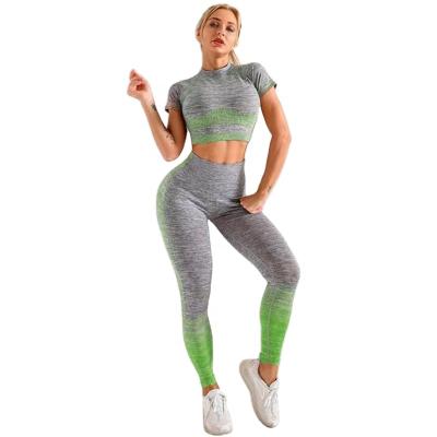 China 2021 Hot Sales Breathable Yoga Wear Set Women Yoga Suit New Seamless Women's Sports Suit Jogging Track Sets for sale