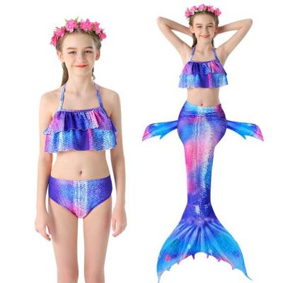 China 2020 Girl's Breathable Hot Sales High Waist Bikini Mermaid Swimwear Children's Bikini Top for sale