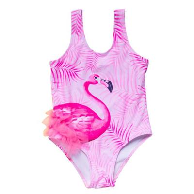 China Breathable High Quality Plus Size Bikini Cartoon Print One Piece Custom Swimwear For Kids for sale