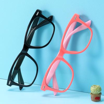 China 2021 High Quality Children's Anti-Blue-Ray Glass Candy Trendy Light Color Flat Glasses for sale